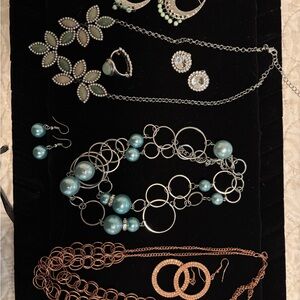 Chic Silver and Turquoise Necklace